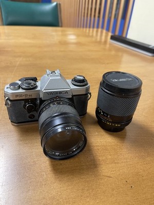 Vintage Yashica FX-D 35mm SLR camera with ML Zoom 42-75mm Lens & DSB 135mm f2.8