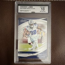 Panini Absolute 2025 CeeDee Lamb #29 Dallas Cowboys GEM MINT 10 CCG NFL Card 🔥