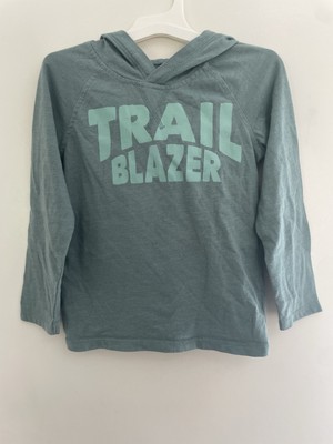 Old Navy Toddler Boys Trail Blazer Cotton Hooded Long Sleeve Shirt Glass Sea 5T