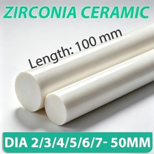 Zirconia Ceramic Rod Insulation Corrosion Resistance Solid Dia 2/3/4/5/6/7 50mm