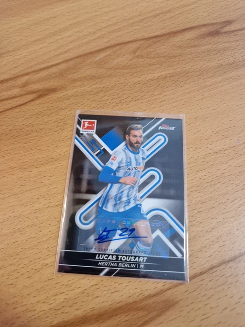 Topps Bundesliga Finest 2021 22 auto autograph autogramm Lucas Tousart Black 250