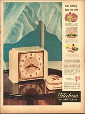 1947 Vintage ad for Telechron Electric Clocks retro Art Price    08/18/21