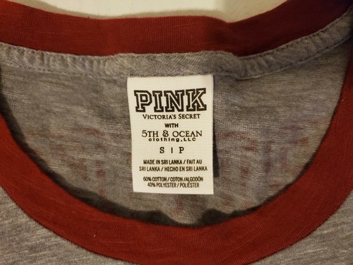 Pink By Victoria's Secret Texas A&M Aggies Long Sleeve Shirt Gray Maroon Sz S - Picture 4 of 7