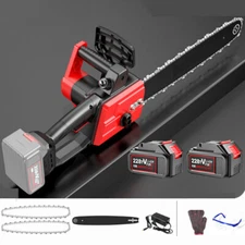 12” Electric Chain Saw Handheld Outdoor Cordless Saw with Battery and Chain