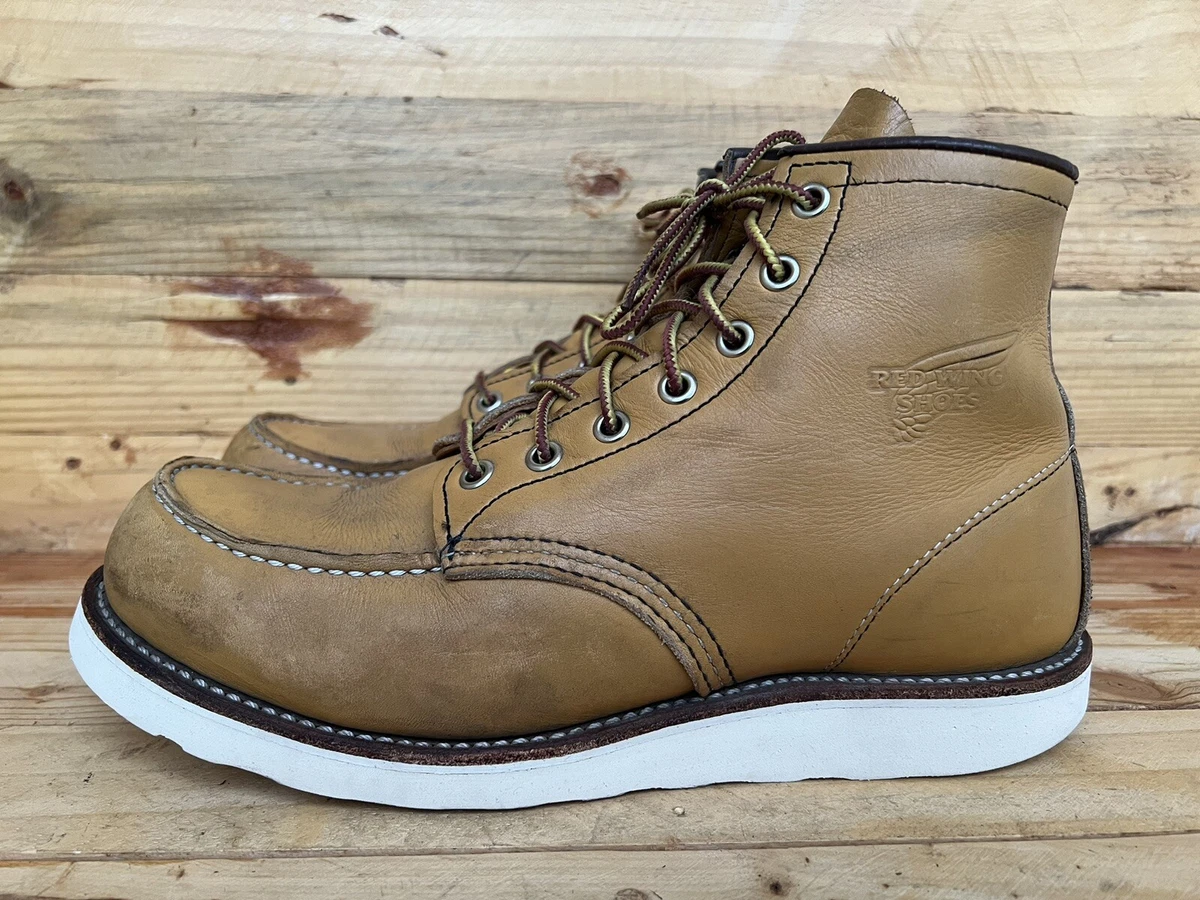 RED WING Moc Toe 8140 Maize Mustang Men's Leather Boots Size US