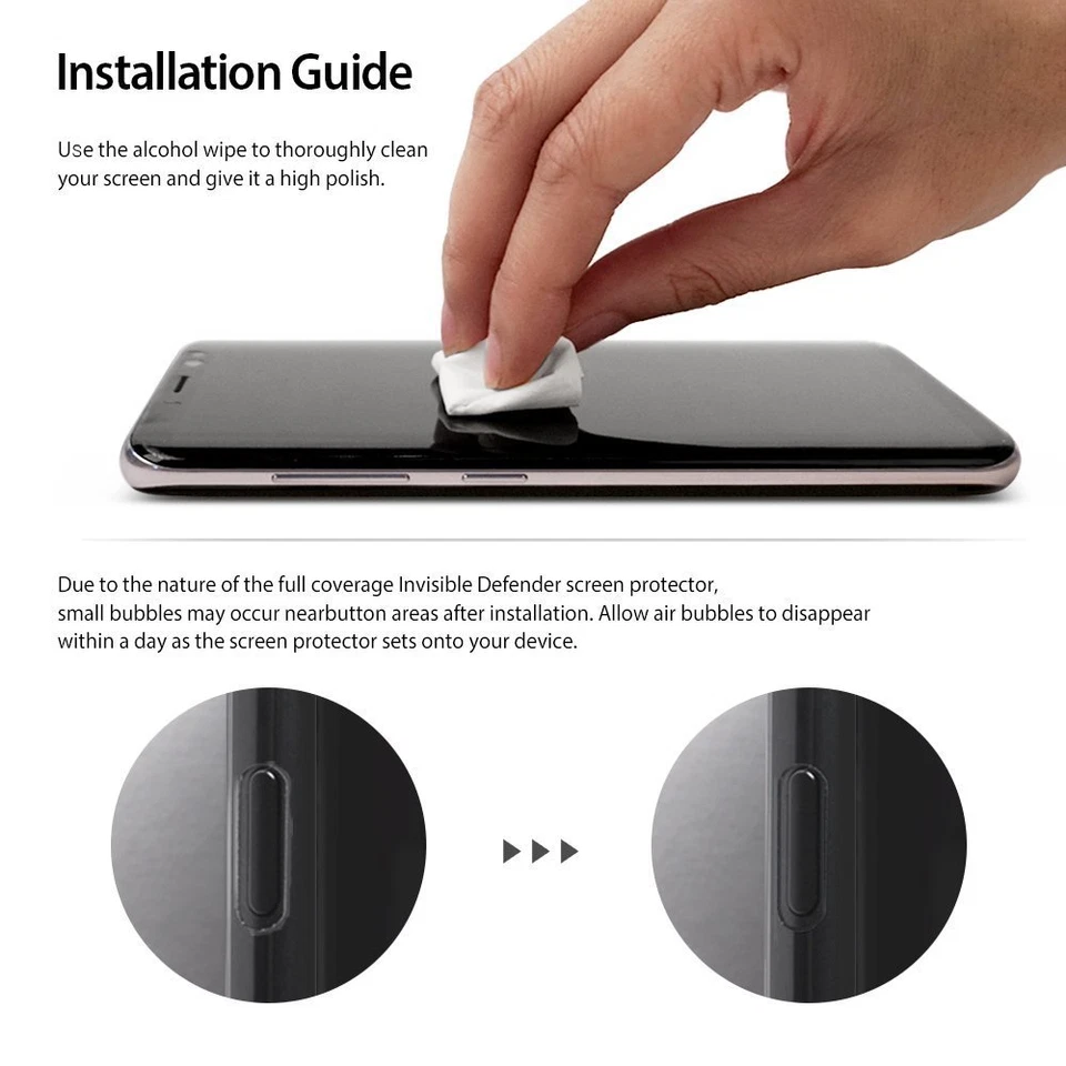 Protetor de tela compacto Sony Xperia XZ1 Ringke® [cobertura total] filme transparente 2 peças - Imagem 4 de 4