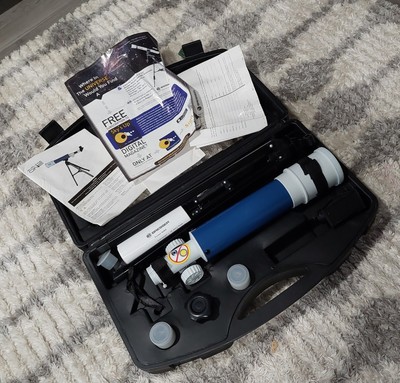 Explore One 50mm Beginner Telescope for Kids with Alt Azimuth Mount Tripod an...