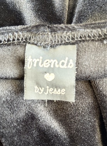 FRIENDS BY JEESE Womens Vintage Y2K 1990s Black Midi Velvet Dress Fit size 10 - Picture 11 of 13
