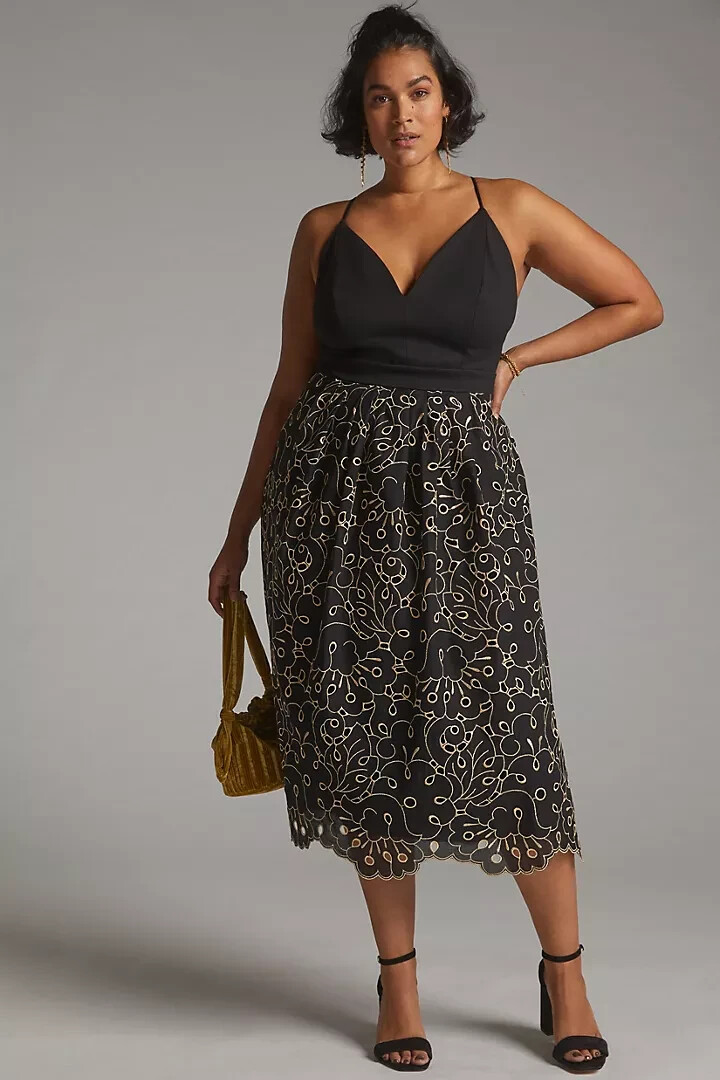 maeve eyelet midi dress Maeve Eyelet Midi Dress