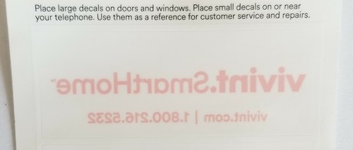 Vivint Security Window Stickers (4 pieces) - Picture 2 of 4