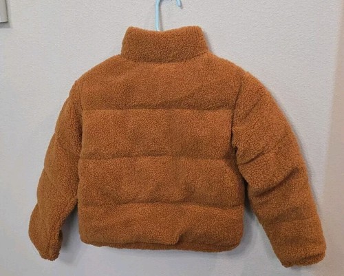 Art Class Kids Girls Solid Fleece Cropped Puffet Faux Fur Full Zip Jacket M 10 - Picture 14 of 17