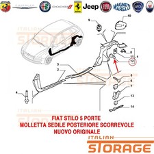 FIAT STILO 5 PORTE MOLLETTA SEDILE POSTERIORE SCORREVOLE ORIGINALE 71729207