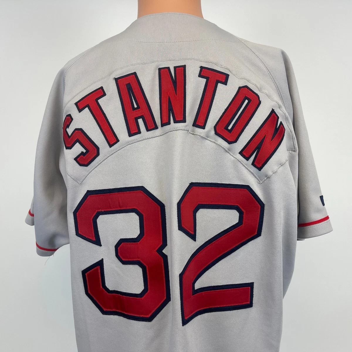 Russell Authentic Mike Stanton Boston Red Sox Road Jersey Vtg 90s MLB  Diamond 46