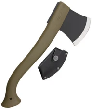 Mora Camping Axe OD Green M-1-1991 12 5/8" overall. 4 1/2" black epoxy coated bo
