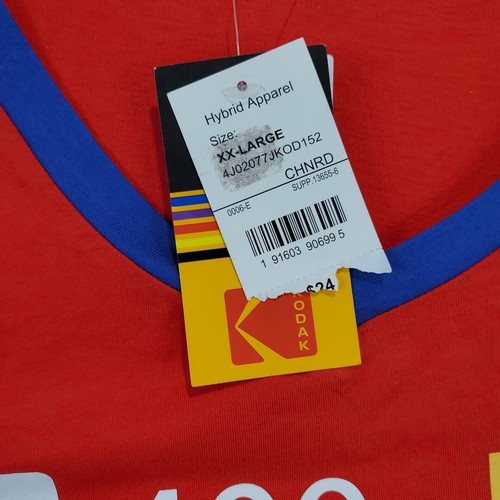 Kodak MAX 400 Graphic Womens XXL T-Shirt Red Retro V-Neck Short Sleeve New Retro - Picture 8 of 10
