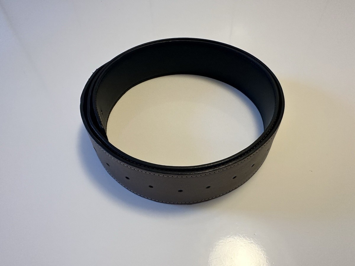 Hermes Reversible Belt 95 Black- Etoupe Strap - Excellent  display picture 1