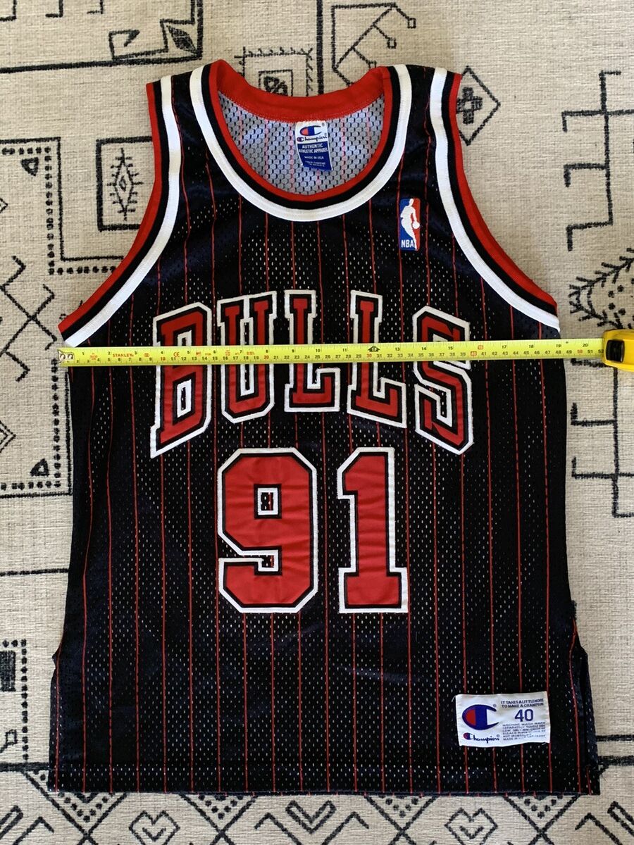 Authentic Dennis Rodman Champion Jersey 40 Medium Chicago Authentic Dennis Rodman Champion Jersey 40 Medium Chicago