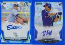 2013 Bowman Chrome Mike Olt /250 Auto Rookie BLUE Refractor