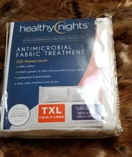 Healthy Nights Cotton Waterproof Twin XL Mattress  Protector Antimicrobial