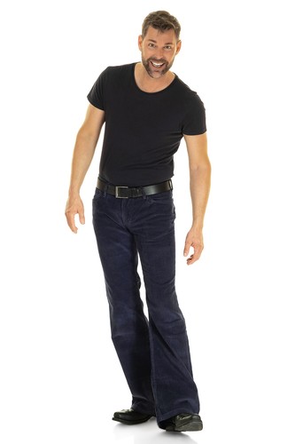 Pantalone uomo Comycom Cord bootcut blu navy - Foto 8 di 10