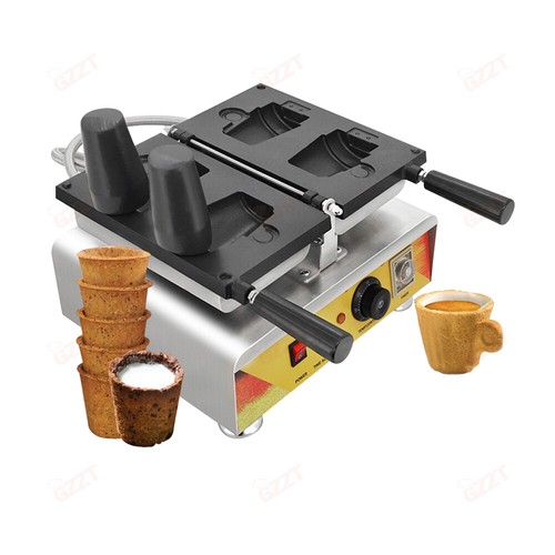 Kaffeetassen Form Elektrische Waffelmaschine Waffeleisen Waffle Maker Edelstahl