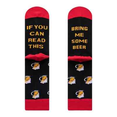 Bring Me Some Beer - Crew-Socken aus Baumwolle Neuheit UK 7 11