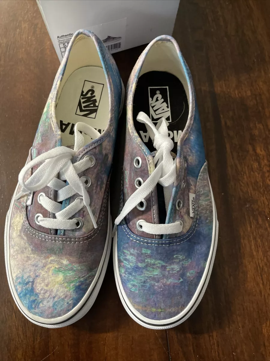 Vans Authentic Claude Monet MoMA Water Lilies Womens 7 Mens 5.5 Art Edition