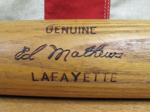 Vintage 1960s Louisville Slugger Baseball Bat Ed Mathews 34" Lafayette College - Picture 9 of 13