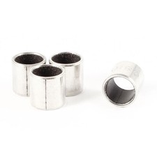 4 pcs ton argent métal lisse