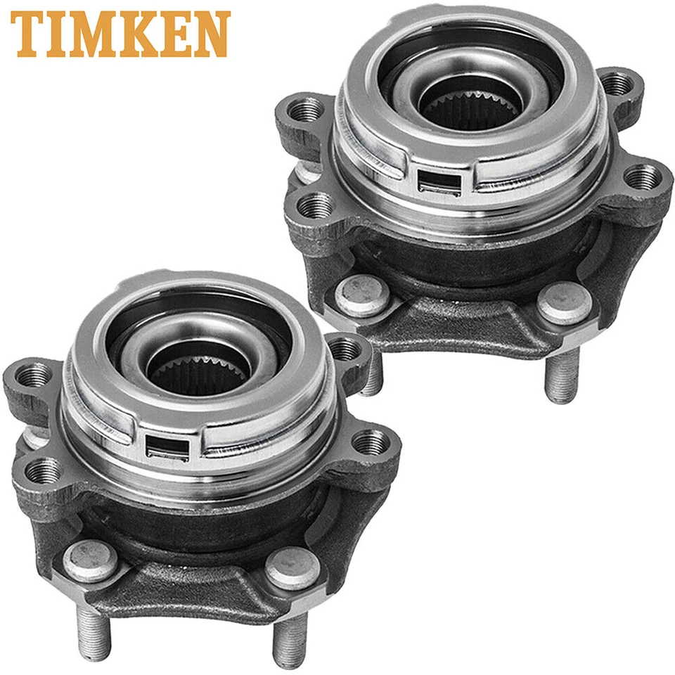 Par de bujes de cojinete de rueda delantera TIMKEN para 09-18 Nissan Murano Máxima Altima Quest Foto 4 de 4