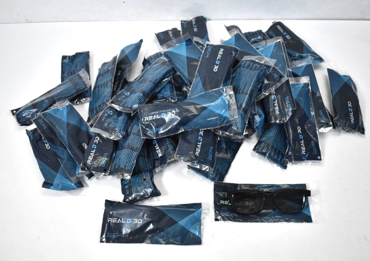 Lot of 54 RealD 3D Polarized Glasses For TV/Movies/Cinema/HD Lot of 54 RealD 3D Polarized Glasses For TV/Movies/Cinema/HD