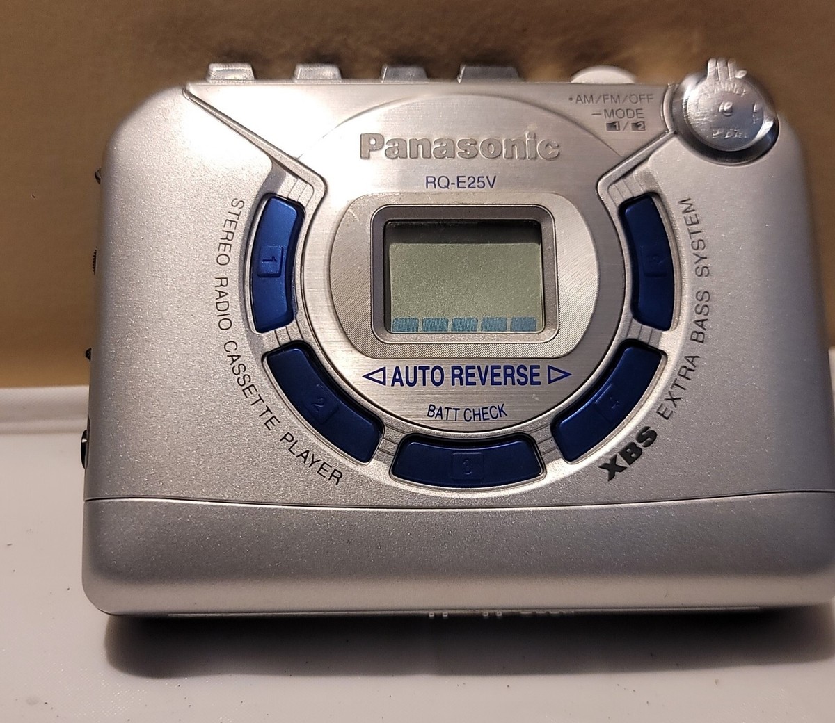 Panasonic RQ-E25V Stereo Radio Cassette Player AM/FM XBS For