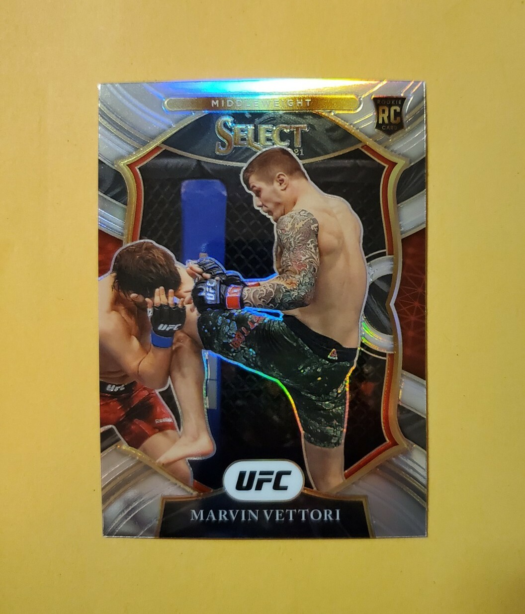 2021 Select UFC Marvin Vettori Silver Prizm Rookie RC #87