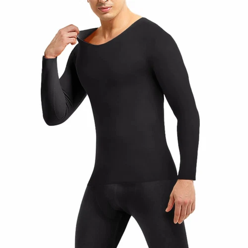Herren Fleece Gefüttert Thermo Unterwäsche Set Warm Langarm Long Johns Oberteil & Unterteil - Bild 15 von 17