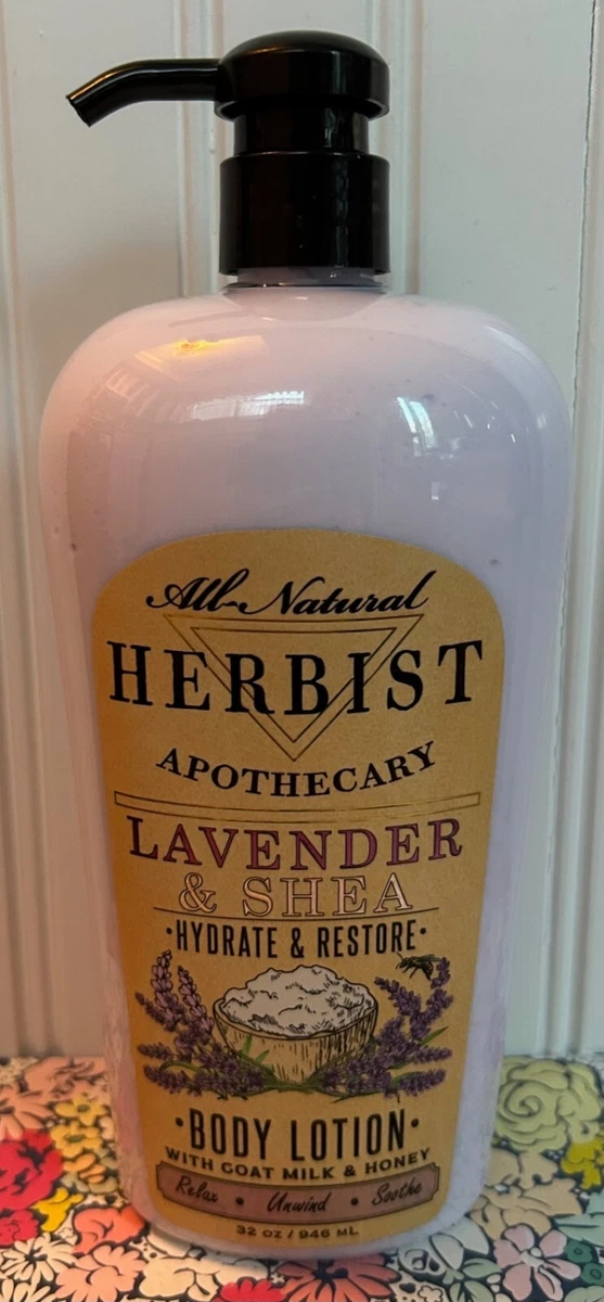 HERBIST APOTHECARY LAVENDER SHEA BODY LOTION 32 OZ HYDRATE RESTORE