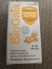 BioGaia Baby Probiotic Drops + Vitamin D – Supports Immunity Digestion, 0-36