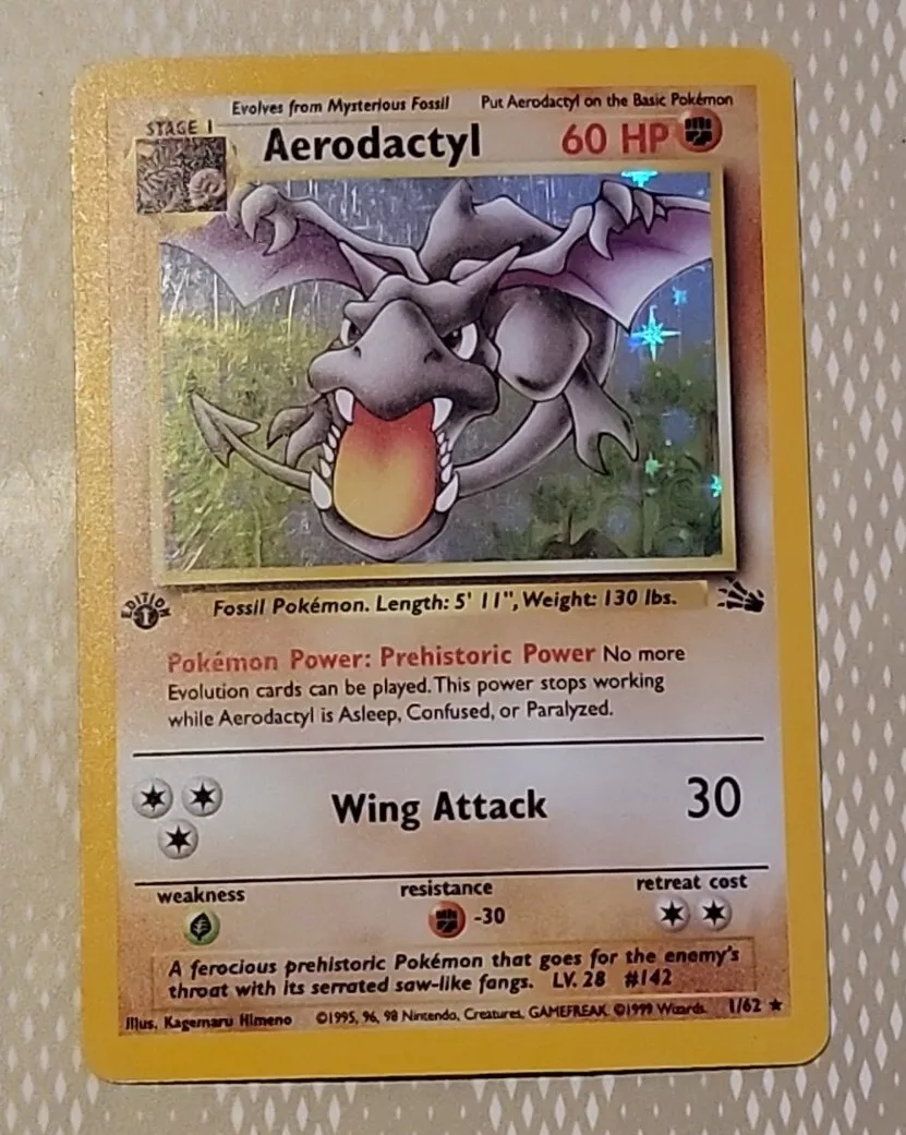 Pokemon Aerodactyl 1/62 Holo Fossil LP