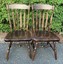 ethan allen old tavern cattail back dining side chair antiqued pine 12-6011