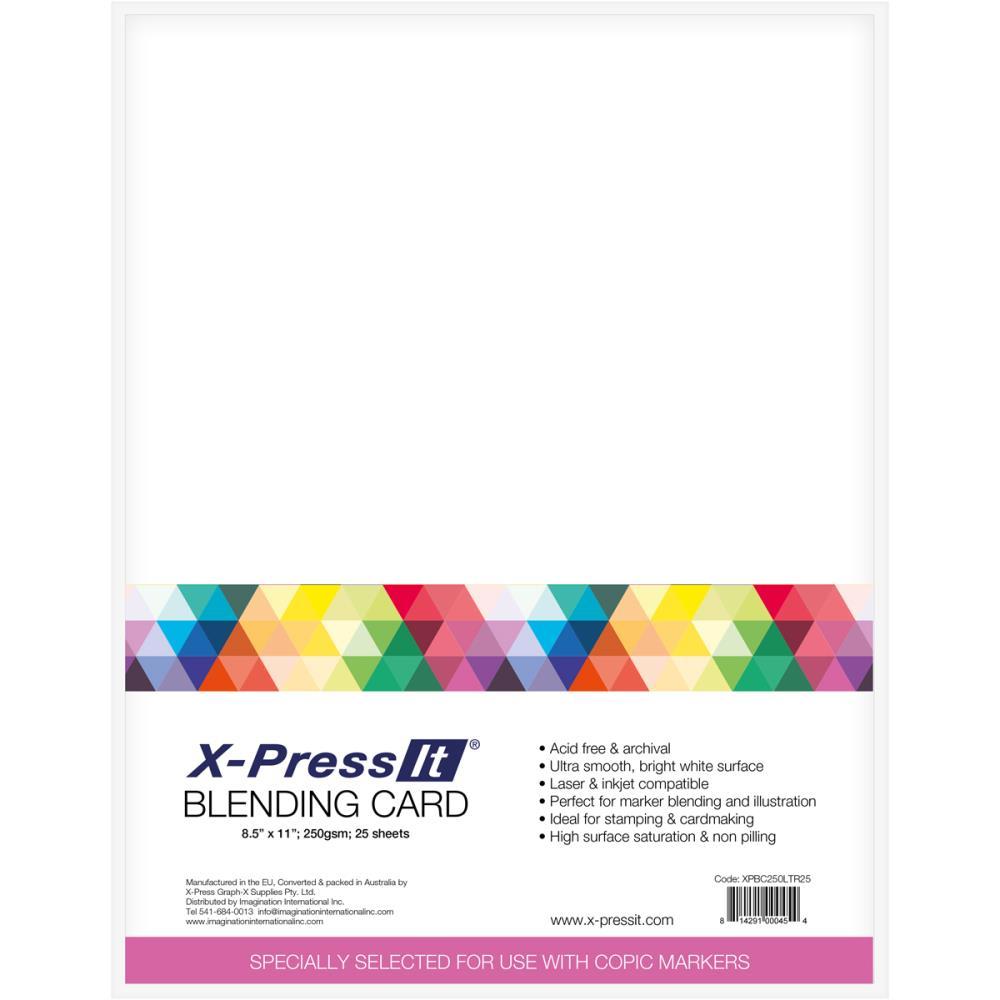 X-PRESS IT BLENDING White Cardstock-25/pk-COPIC-Stamping-Paper