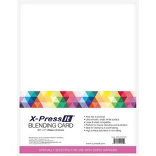 X-PRESS IT BLENDING CARD-8.5x11" White Cardstock-25/pk-COPIC-Stamping-Paper