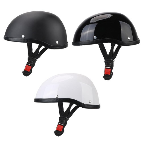 Nuovo Leggero Moto MTB Beanie Mezzo Casco Scooter Novità Skid Cap Chopper - Foto 13 di 24