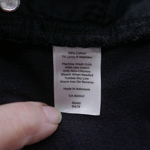 Talbots Damen gerades Bein Cordhose 10 schwarz kurvig mittlerer Bund Stretch - Bild 13 von 14