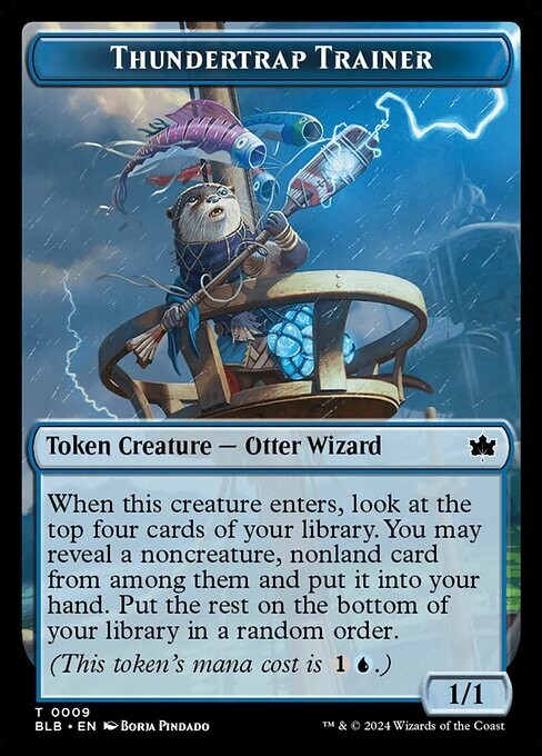 Thundertrap Trainer T Token Foil #9 | TBLB Bloomburrow Tokens | MTG