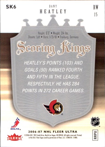 2006-07 Fleer Ultra NHL Hockey SPs RCs Inserts Stars VOUS CHOISISSEZ 🥅🏒 Upper Deck - Photo 239 sur 249