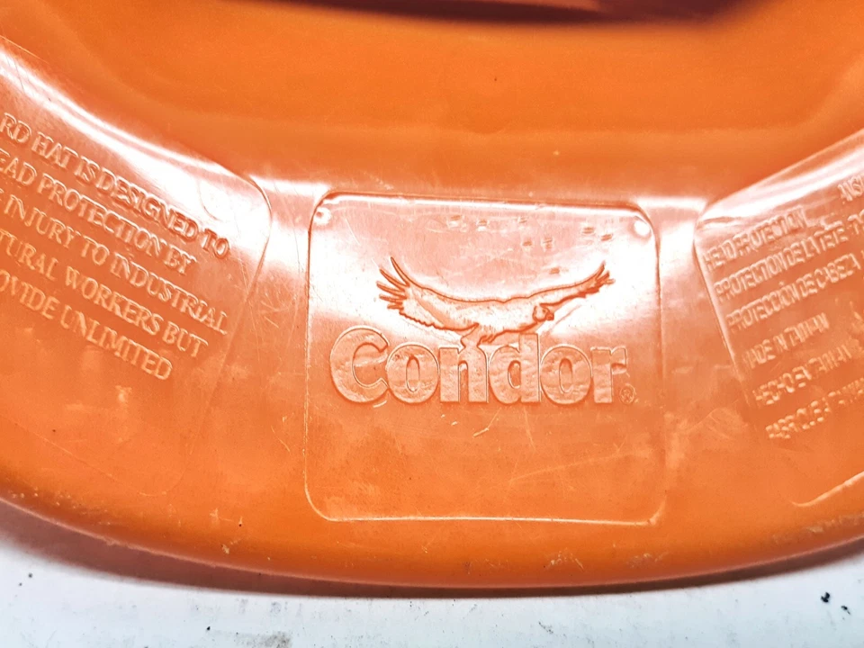 Sombrero duro de ala delantera Condor D7612983, tipo 1, clase E, trinquete (4 puntos), naranja Foto 2 de 4