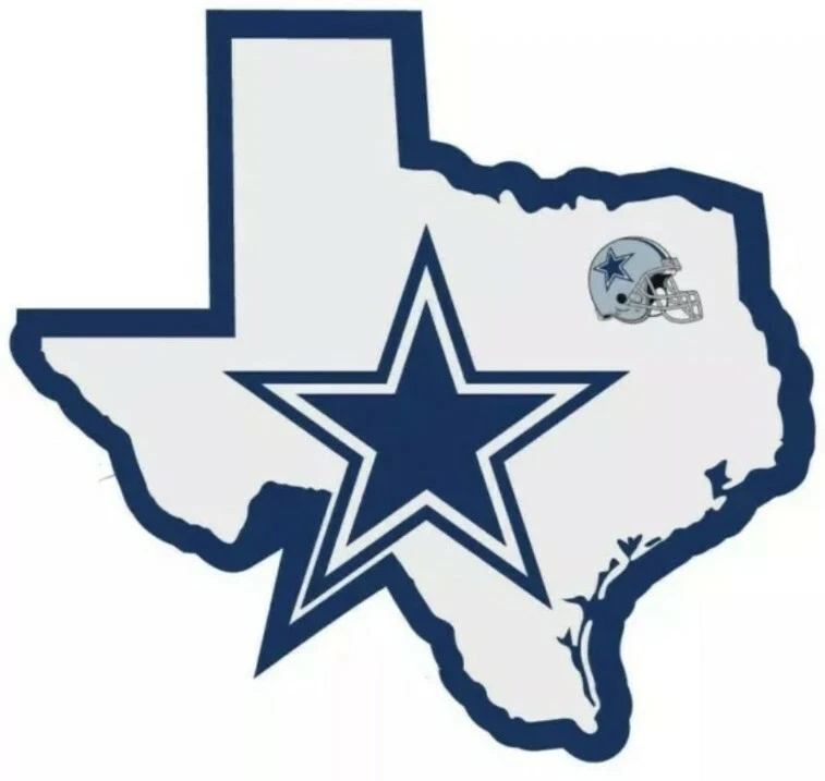 Наклейка Dallas Cowboys Home State лот из 3 виниловых наклеек 4,5 дюйма x 4,75 дюйма - Изображение 2 из 3
