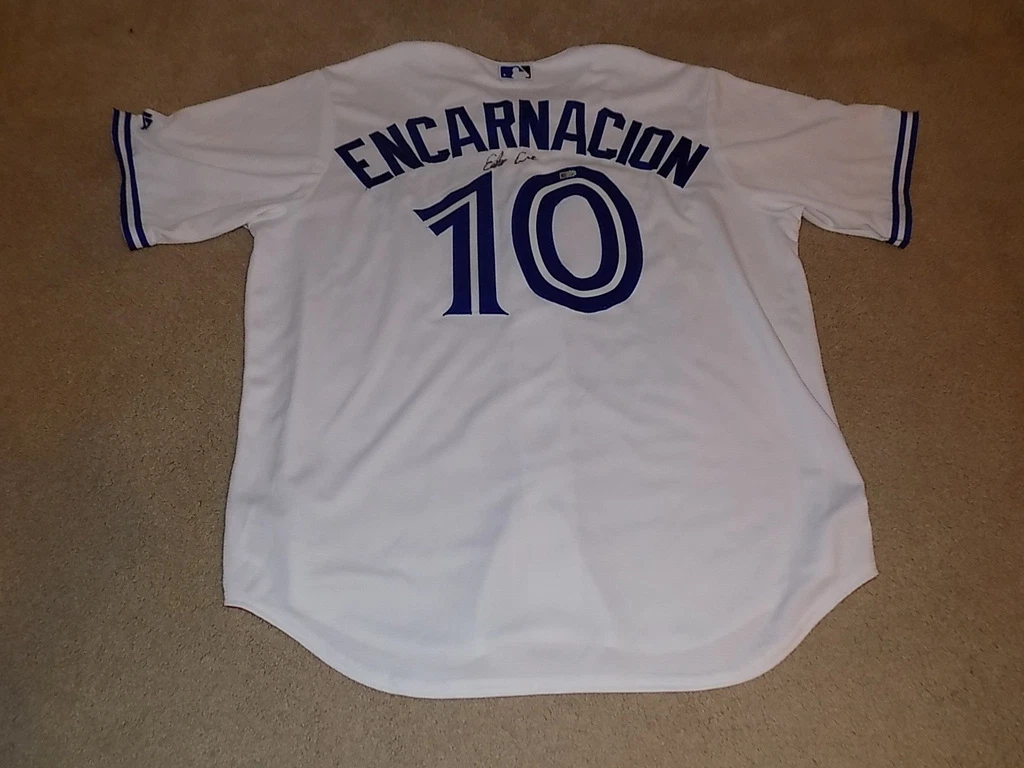 Edwin Encarnacion Signed Game Jersey Toronto Blue Jays MLB