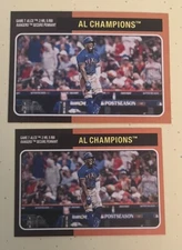 ADOLIS GARCIA MVP 2024 Topps Heritage AL Champs Base + Mini Rangers