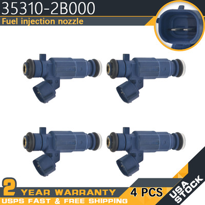 4x 35310-2B000 Fuel Injector For 06-11 Hyundai Accent Kia Soul Rio Ceed Elantra