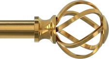 Curtain Rods for Windows 48 to 84 Inch(4-7 Feet),3/4" Diameter Gold Drapery Rods